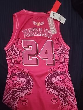 Bryant #24 Pink Women's Jersey Tank Top